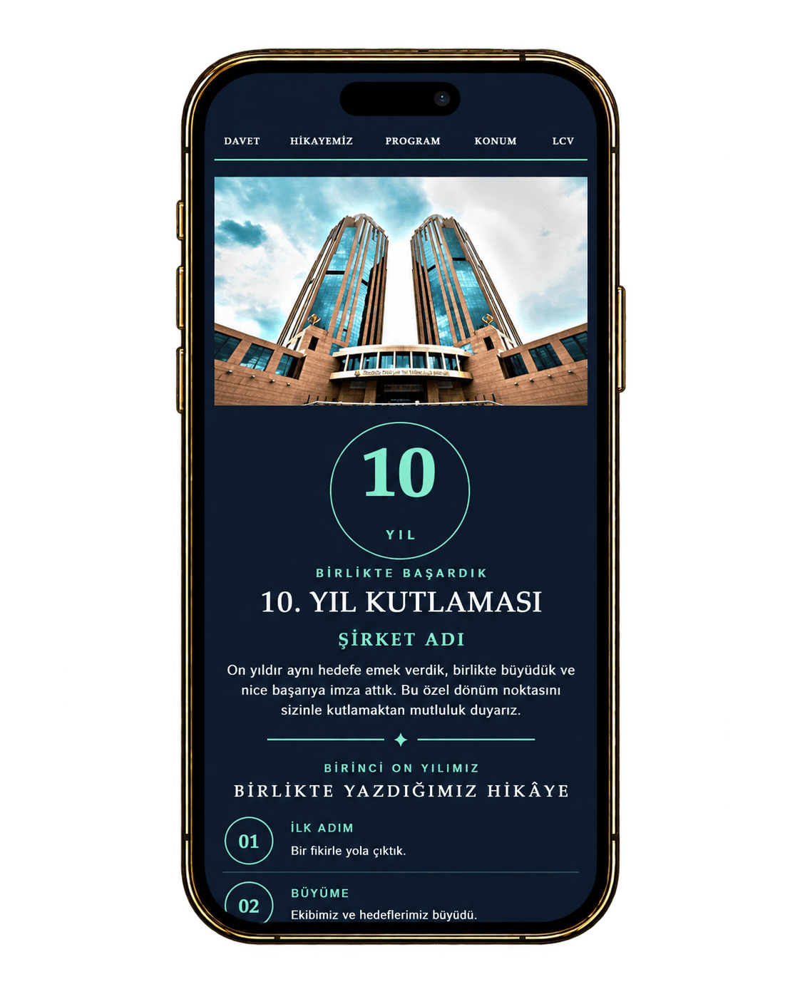 MD12 10. Yıl Kutlaması dijital davetiye